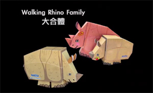 Walking Rhino Family